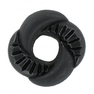 Twisted ring black 23 mm