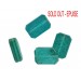 Octagonal bead with engraved arabesques on 2 faces, emerald 21x14 mm