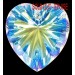 Perle coeur cristal AB 35x32 mm