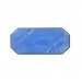 Octagon with arabesques and its raw cup, blue opal 41x18 mm