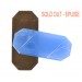Octogone avec arabesques et son plateau brut, opale bleu 41x18 mm