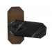 Octogone avec arabesques et son plateau brut, noir 41x18 mm