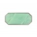 Octagon with arabesques and its raw cup, light moonshine green 41x18 mm