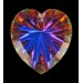 Perle coeur cristal AB 35x32 mm