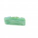 Rectangular painted cabochon with embossed bird, green 33x24 mm