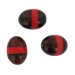 Two tone olive bead, brown and red 23x17 mm