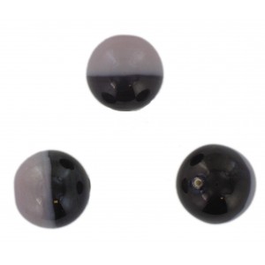 Perle ronde bicolore, violet clair et violet foncé 18 mm