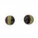 Perle ronde bicolore, marron et beige 16 mm