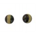 Two tone round bead, brown and beige 16 mm