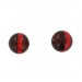 Two tone round bead, brown and red 16 mm