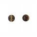 Two tone round bead, brown and beige 12 mm