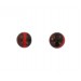 Perle ronde bicolore, marron et rouge 12 mm