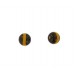 Two tone round bead, brown and yellow 10 mm
