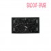 Rectangle 4 holes with floral patterns, black 33x19 mm