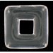 Anneau carré cristal 25x25 mm