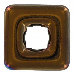 Square perforated, bronze, 25x25 mm
