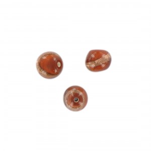 Baroque bead with aventurine, brown 10 mm